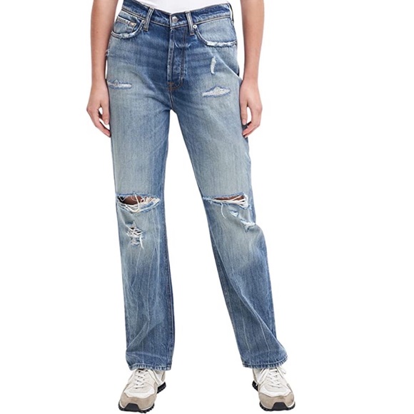 7 For All Man Kind Easy Straight With Destroy In Grand Canyon Size 25 NWT - Picture 2 of 6